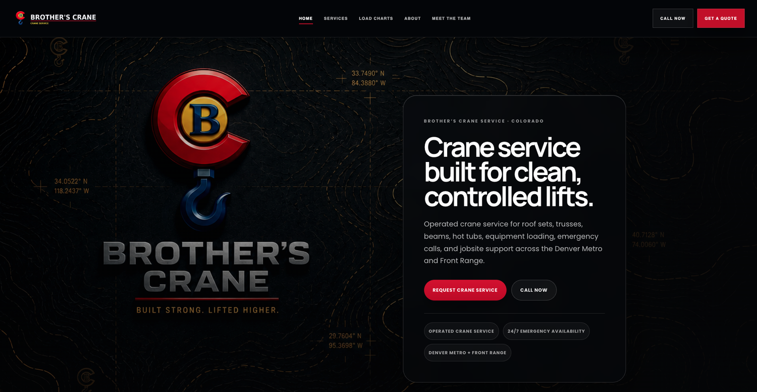 Brother's Crane website