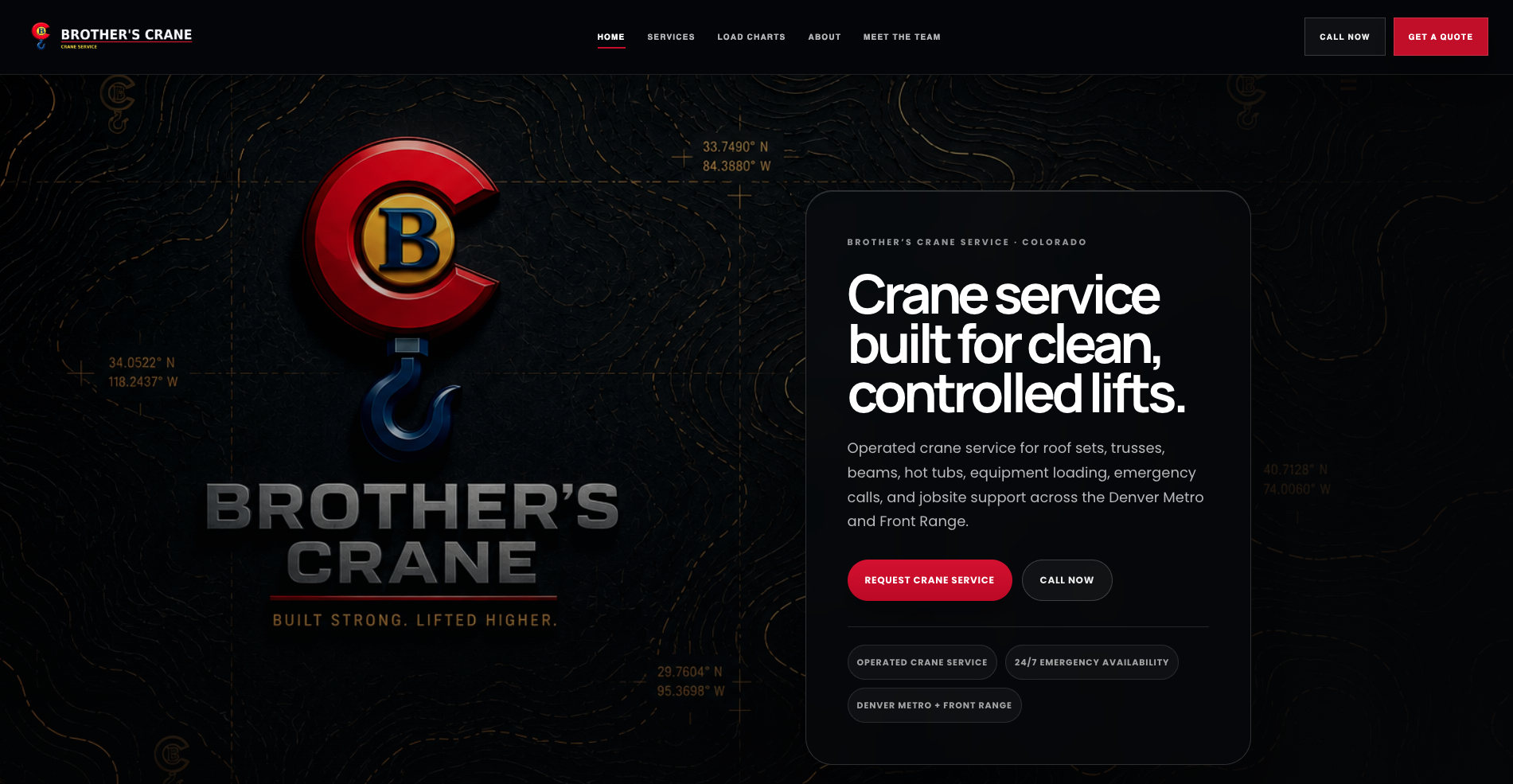 Brother's Crane desktop website