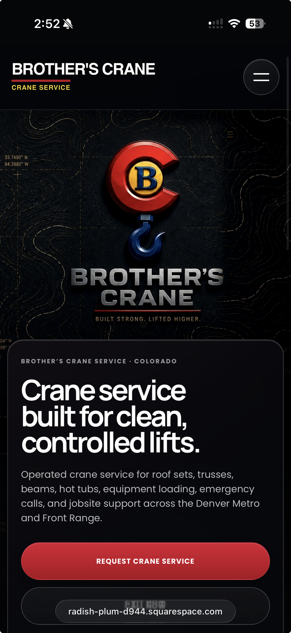 Brother's Crane mobile website