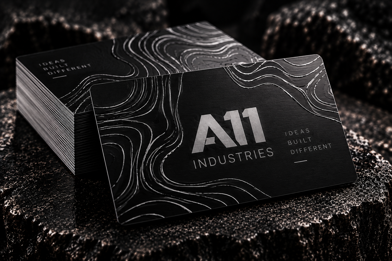 A11 Metal business cards