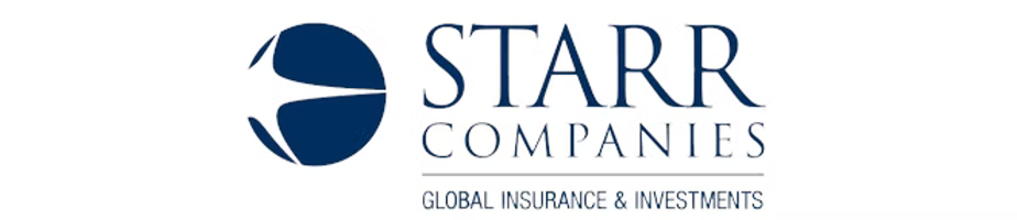 Starr Companies logo with spherical icon and text 'Starr Companies' and 'Global Insurance & Investments'.