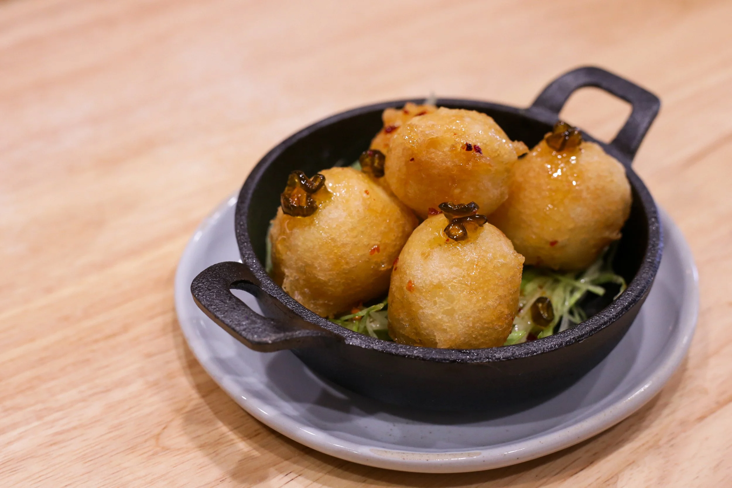 Fried Goat Cheese with Hot Honey