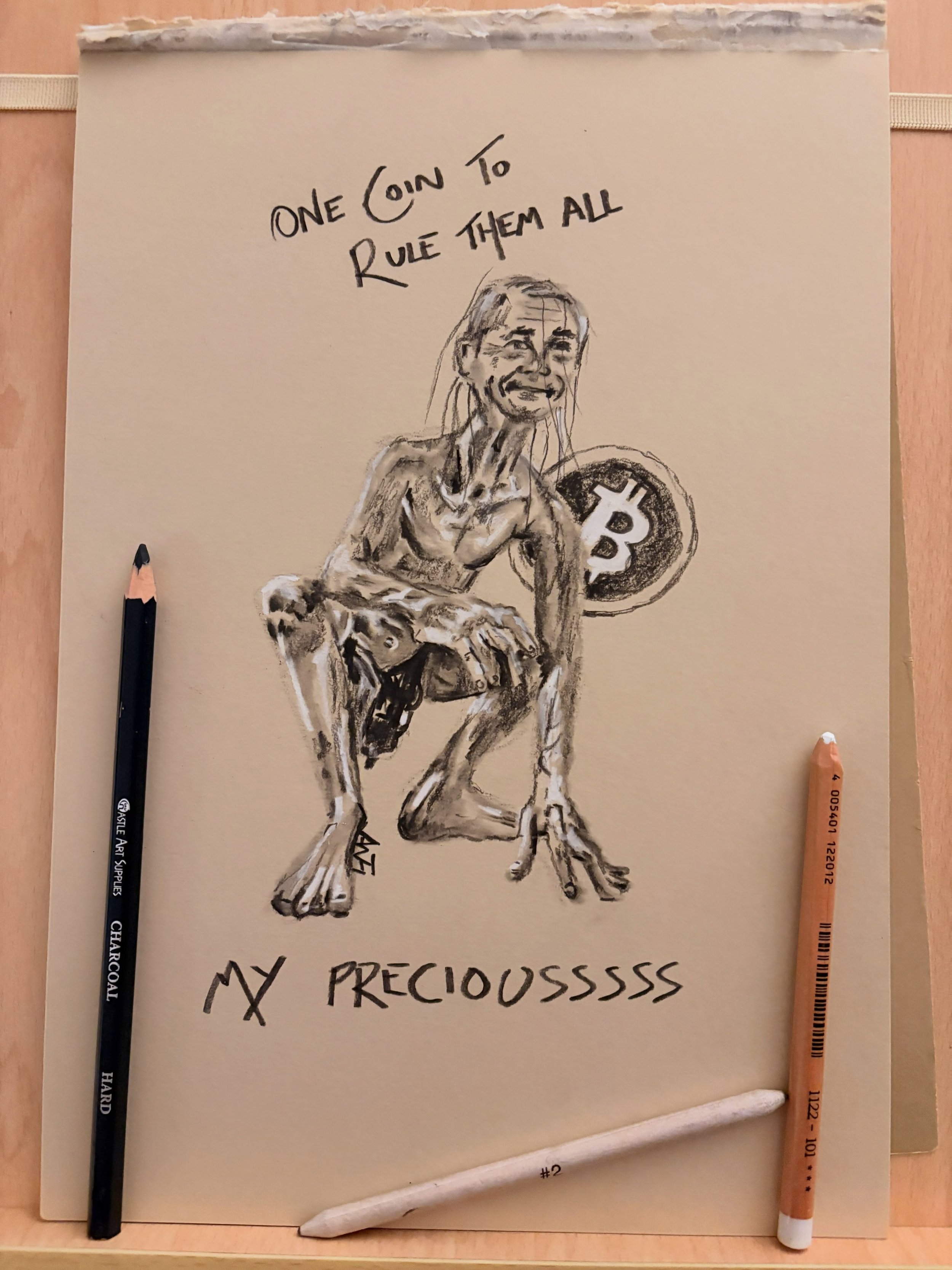 Combating the Sunday night blues after two weeks off &lsquo;work&rsquo; work by doodling Nigel Farage as Gollum. As you do. Everyone does that don&rsquo;t they? 

#gollum #nigelfarage #doodle #cartoon #lordofthespivs