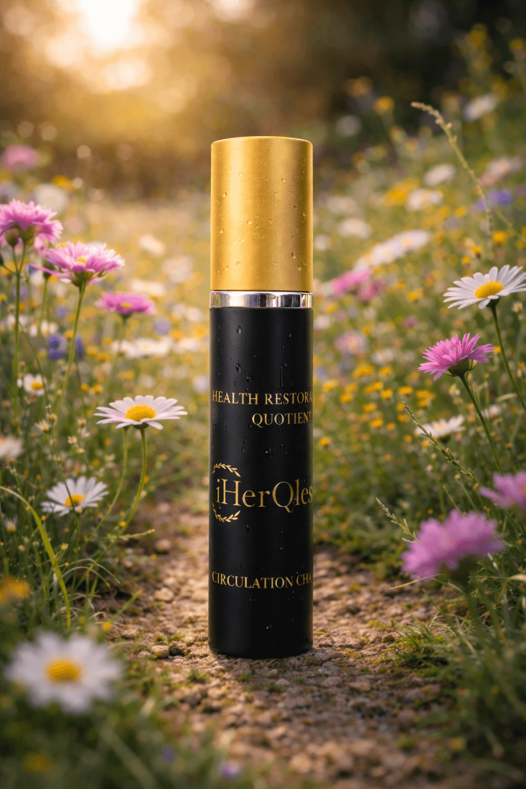 iHeRQles molecular nutrition spray bottle with flowers