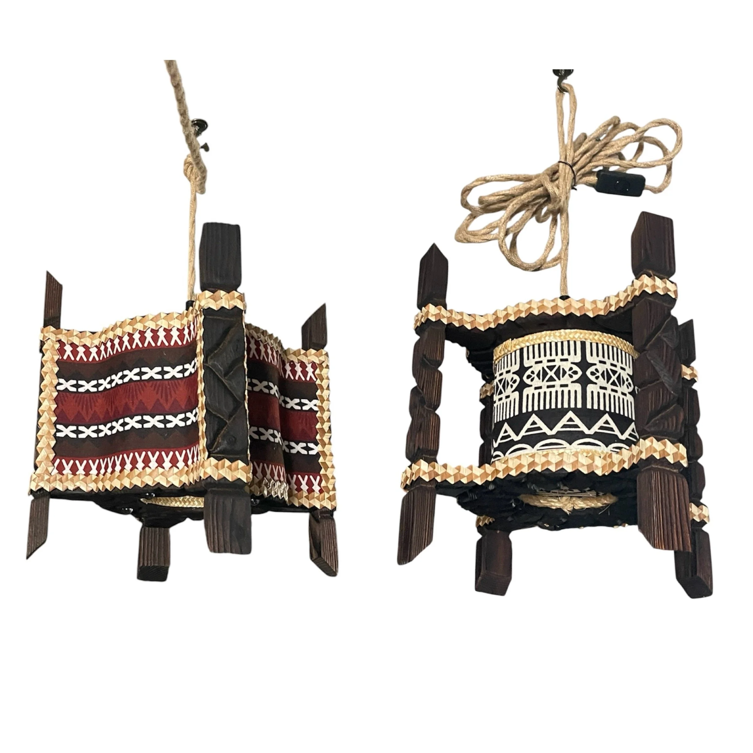 Quad Spaceship Tiki Swag Lamp - Customizable