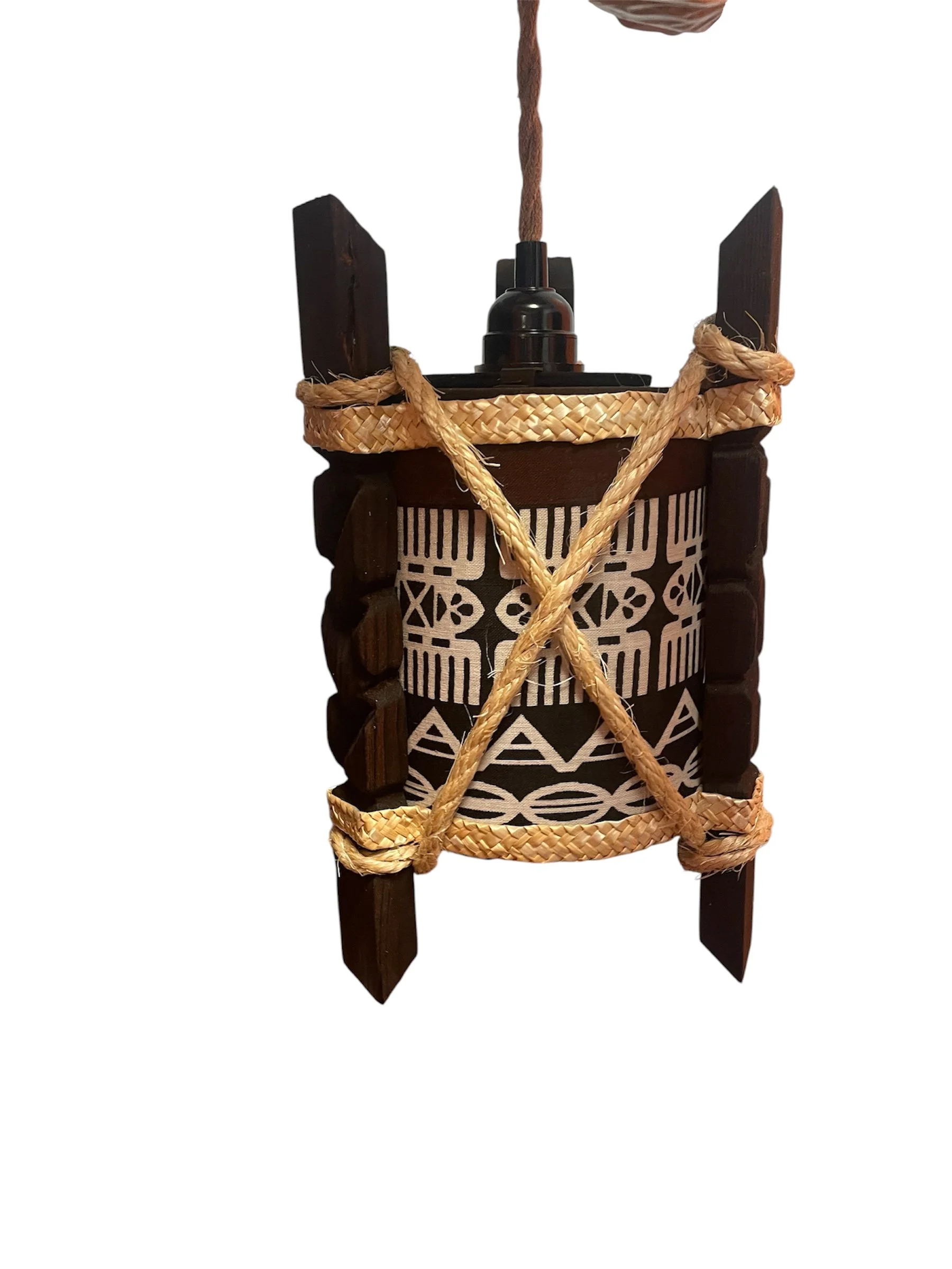 MCM Tripod Tiki Swag Lamp - Customizable
