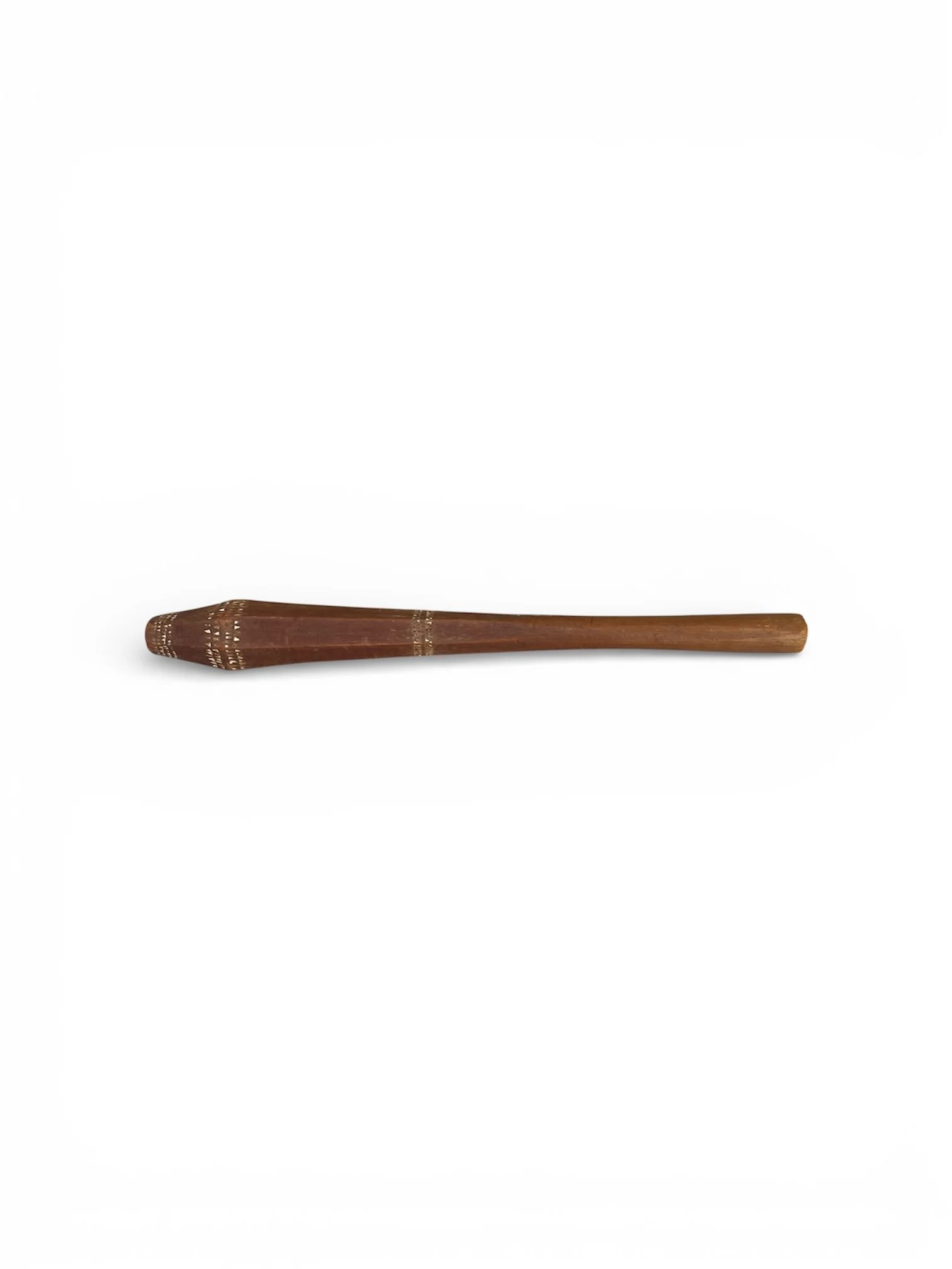 Samoan War Club with Inlays - Tiki Display Vintage Decor