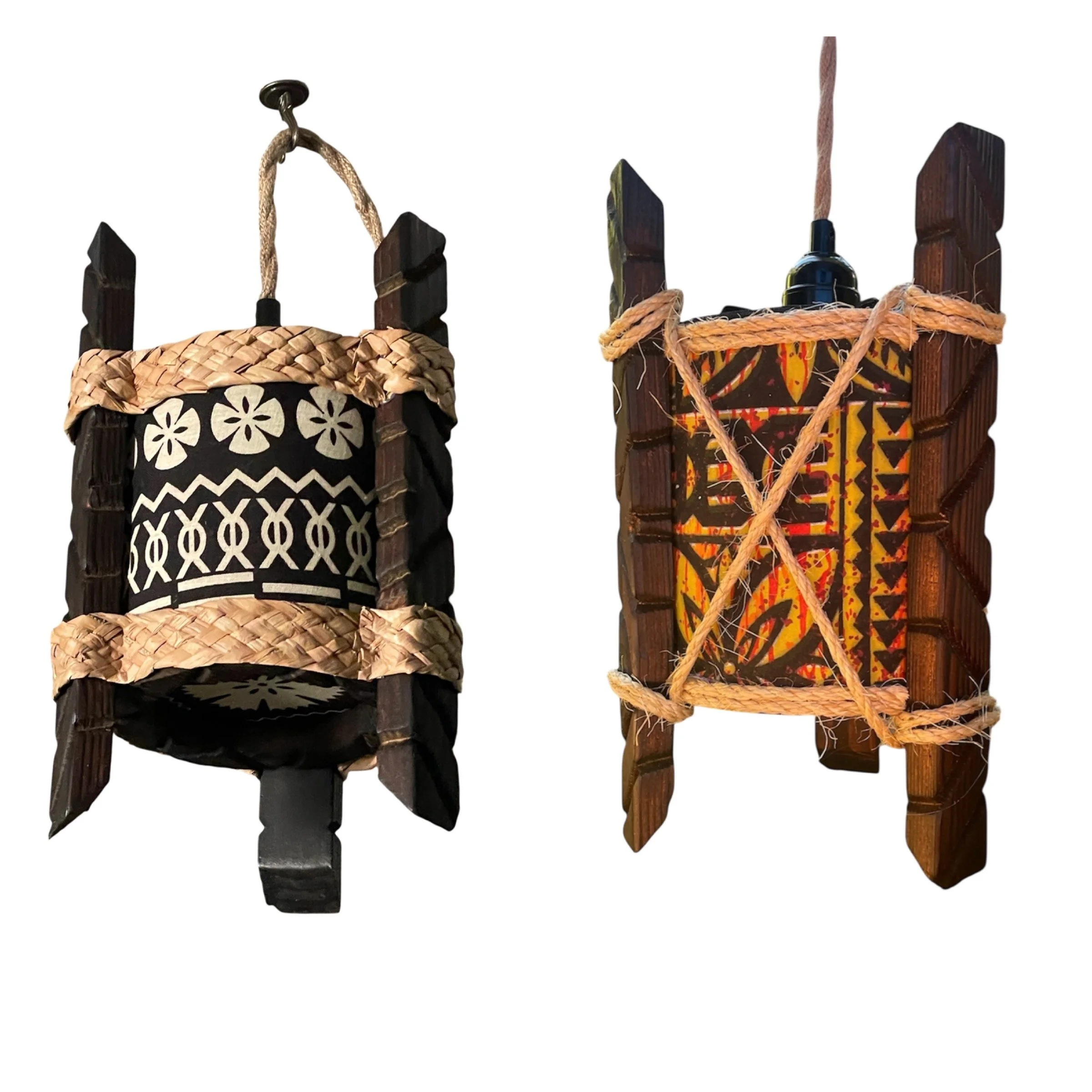 MCM Tripod Tiki Swag Lamp - Customizable