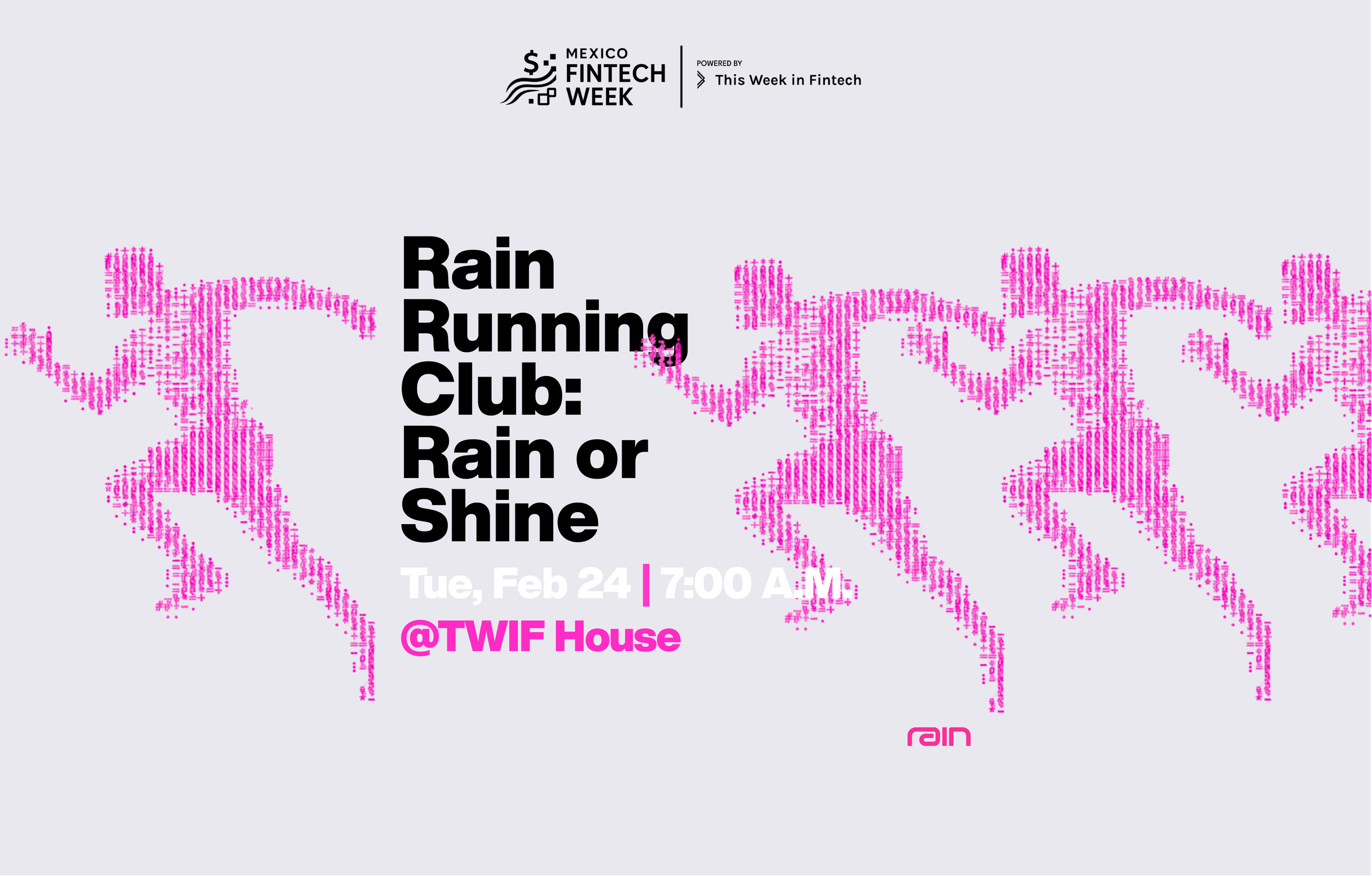 RAIN RUNNING CLUB: RAIN OR SHINE BY RAIN