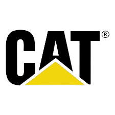 The black and yellow logo of Caterpillar Inc., featuring the word 'CAT' with a yellow triangle underneath.