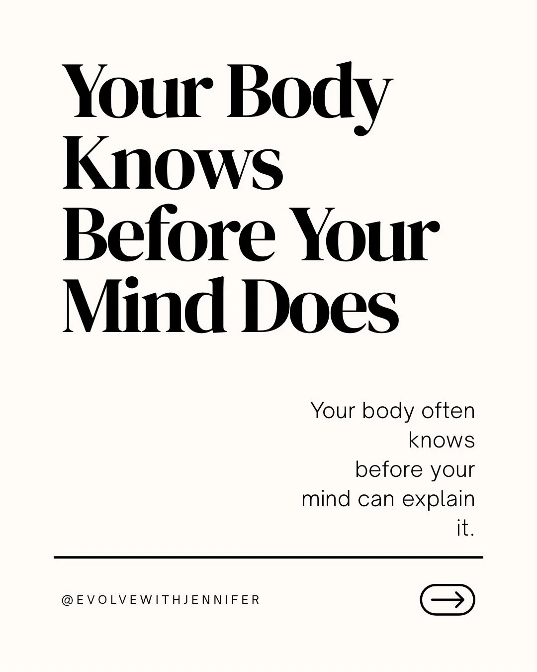 Have you ever felt something was off before you could explain why? 😮&zwj;💨

That wasn&rsquo;t overthinking; that was your nervous system speaking.

Your body holds wisdom 🧠✨

It remembers patterns, not just memories.
Healing often begins when we s