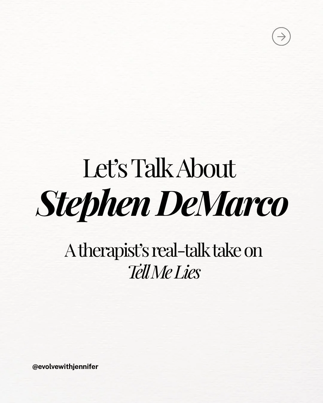 Watching Stephen DeMarco on Tell Me Lies like 👀🧠

The charm? Top tier 😌
The mixed signals? Olympic level 🏅🚩
The accountability? Missing in action ✌️

If you felt personally attacked while watching, congrats&mdash;you&rsquo;re emotionally aware n