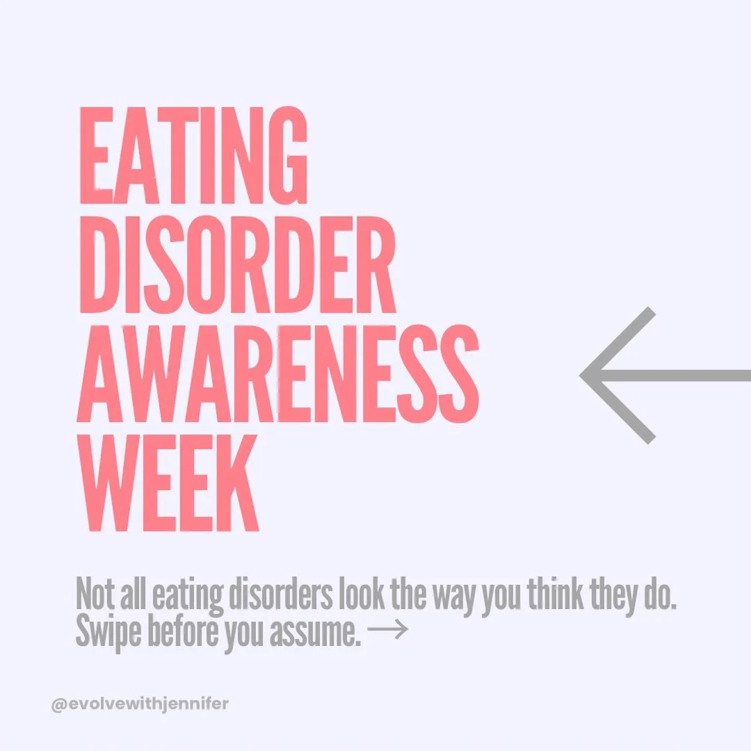 Eating disorders don&rsquo;t have a &ldquo;look.&rdquo; They are complex mental health conditions rooted in anxiety, trauma, perfectionism, and control &mdash; not just food.

During Eating Disorder Awareness Week, we&rsquo;re talking about the signs