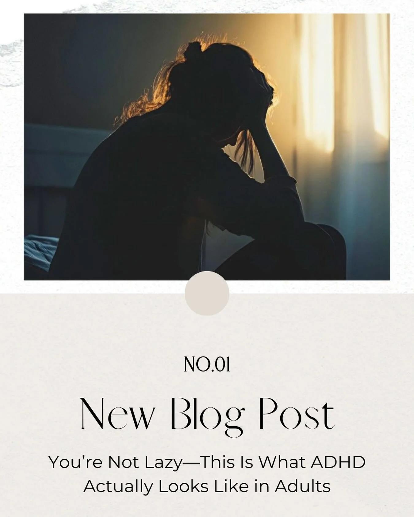 You&rsquo;re not lazy&hellip; you&rsquo;ve just been trying to function in a way that doesn&rsquo;t actually support your brain 🤍

ADHD in adults&mdash;especially high-functioning adults&mdash;often goes unnoticed.
On the outside, you&rsquo;re showi