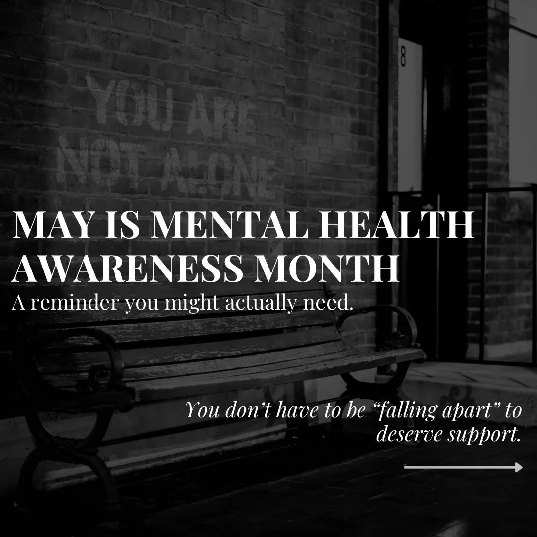 May is Mental Health Awareness Month 🤍

But this isn&rsquo;t just a reminder to &ldquo;spread awareness&rdquo;&mdash;it&rsquo;s a reminder to check in with yourself.

You don&rsquo;t have to be in crisis to deserve support.
You don&rsquo;t have to w