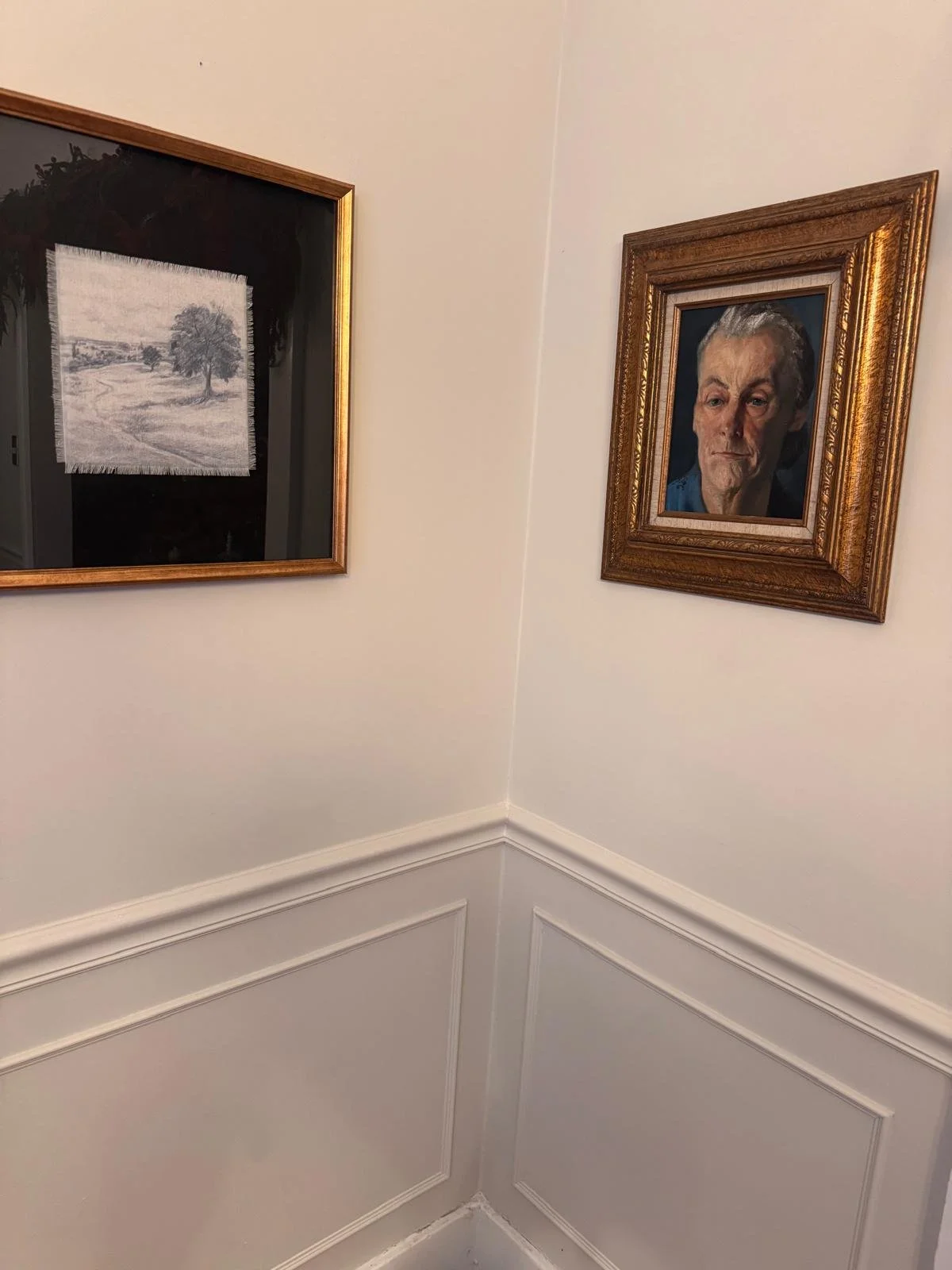 Moulding installation and framed art hanging by Hook & Hammer