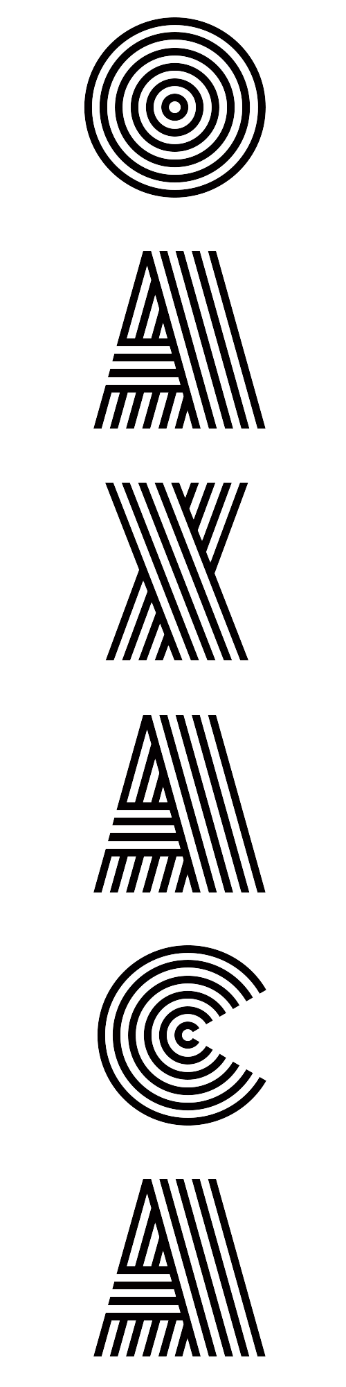 The image features the word "PLAY" written vertically in stylized, geometric letters, with each letter composed of lines creating a striped pattern. There are also circular and arc patterns above and below the word, adding an abstract design element.