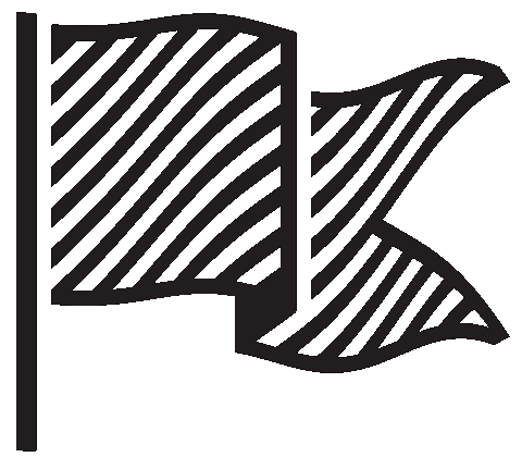 Icon of a flag waving.