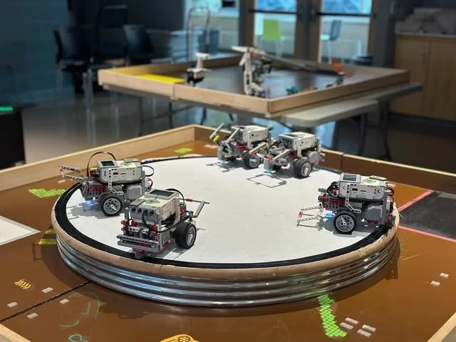 EV3 robots during an Ignite Tech Play event