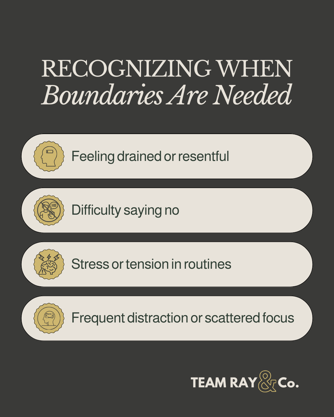 Recognizing When Boundaries Are Needed graphic list