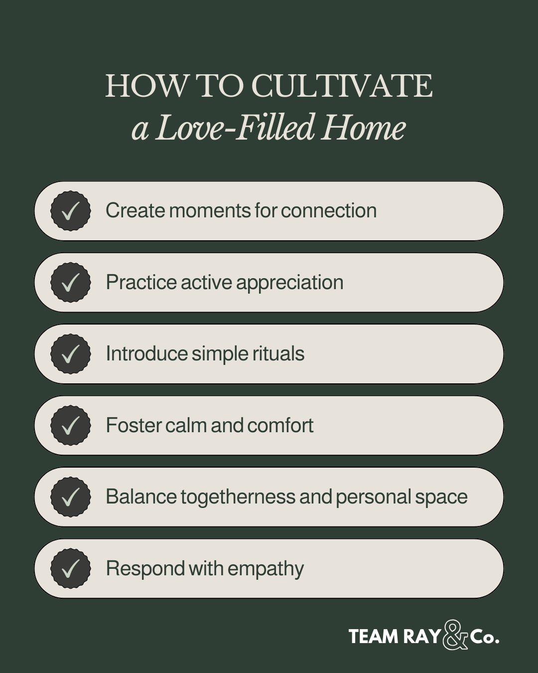 How to Cultivate a Love-Filled Home graphics