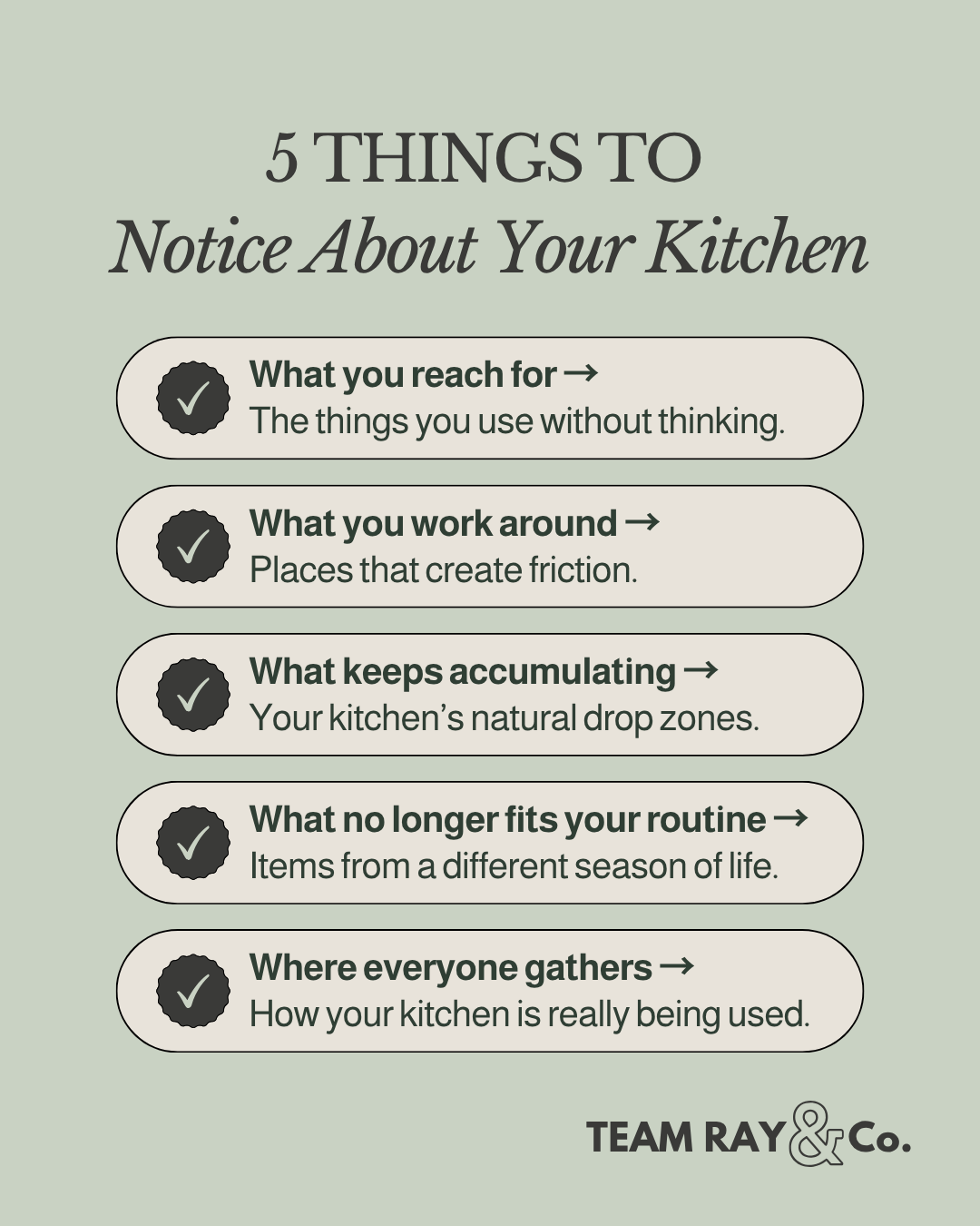 5 Things to Notice About Your Kitchen graphics