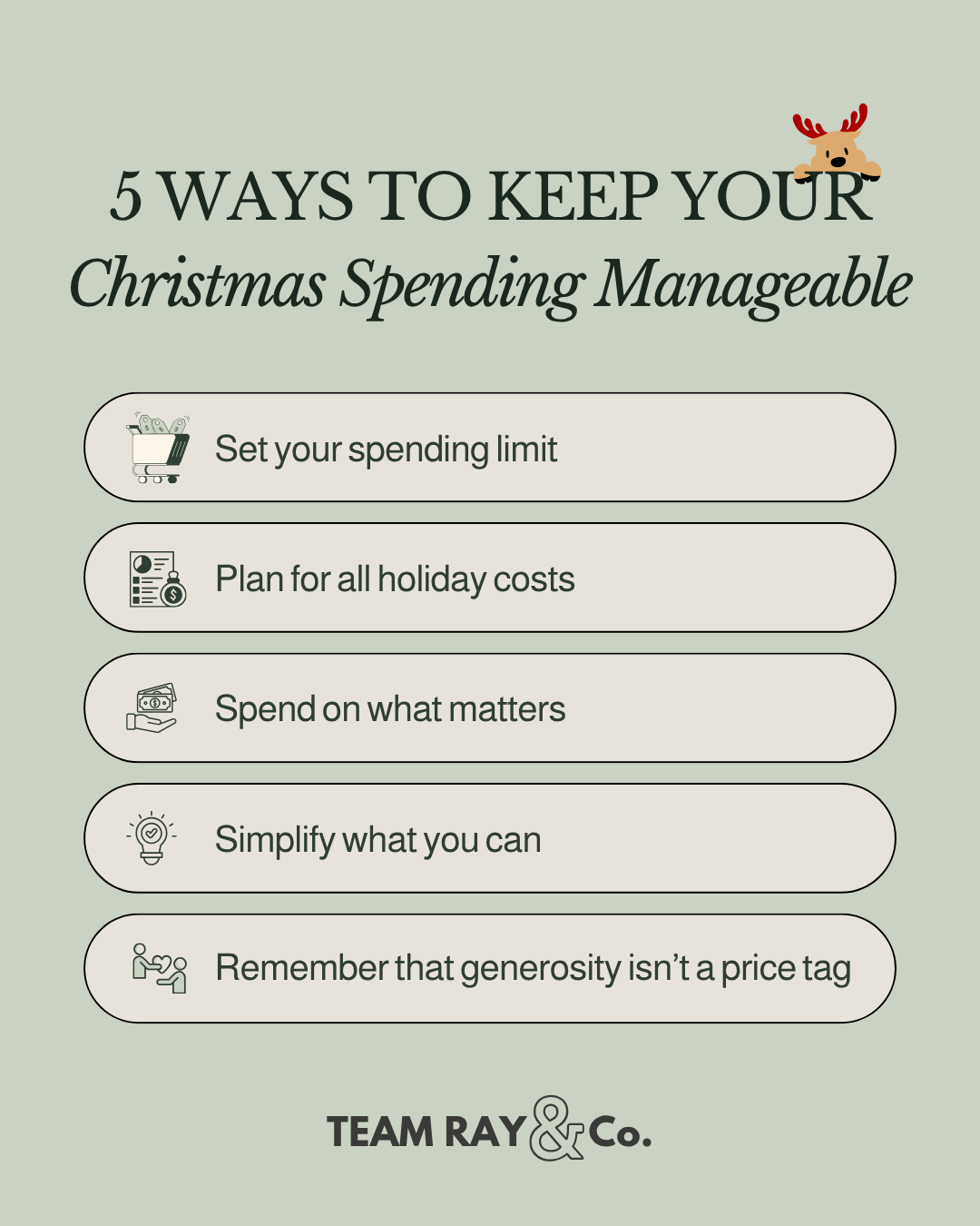 5 Ways to Keep Your Christmas Spending Manageable graphics