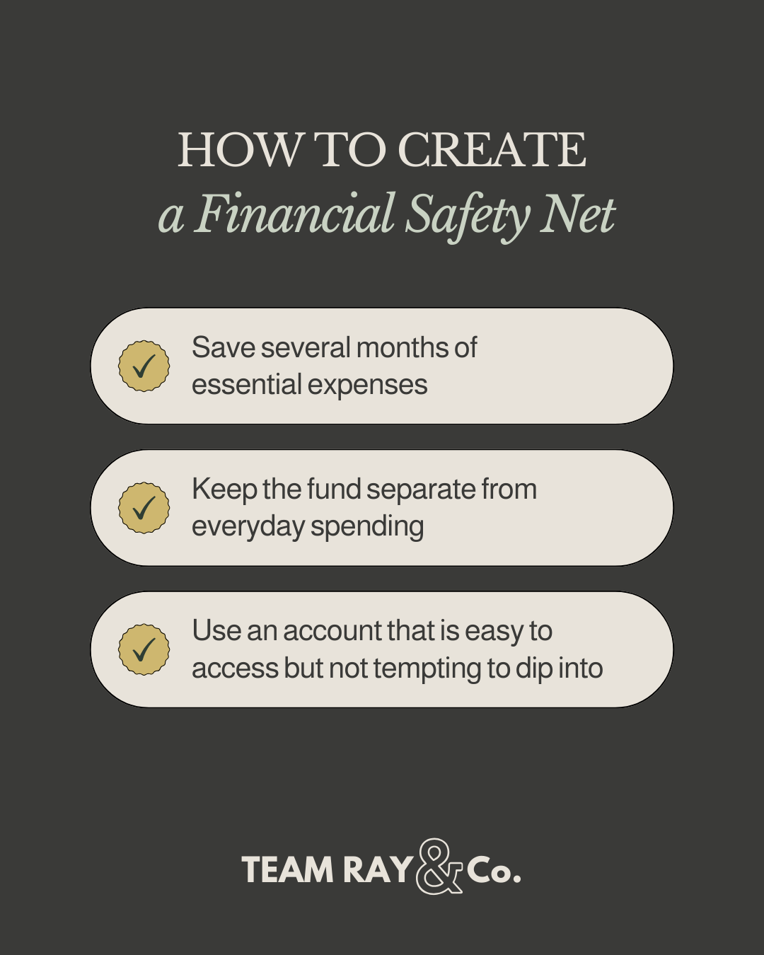 How to Create a Financial Safety Net graphics