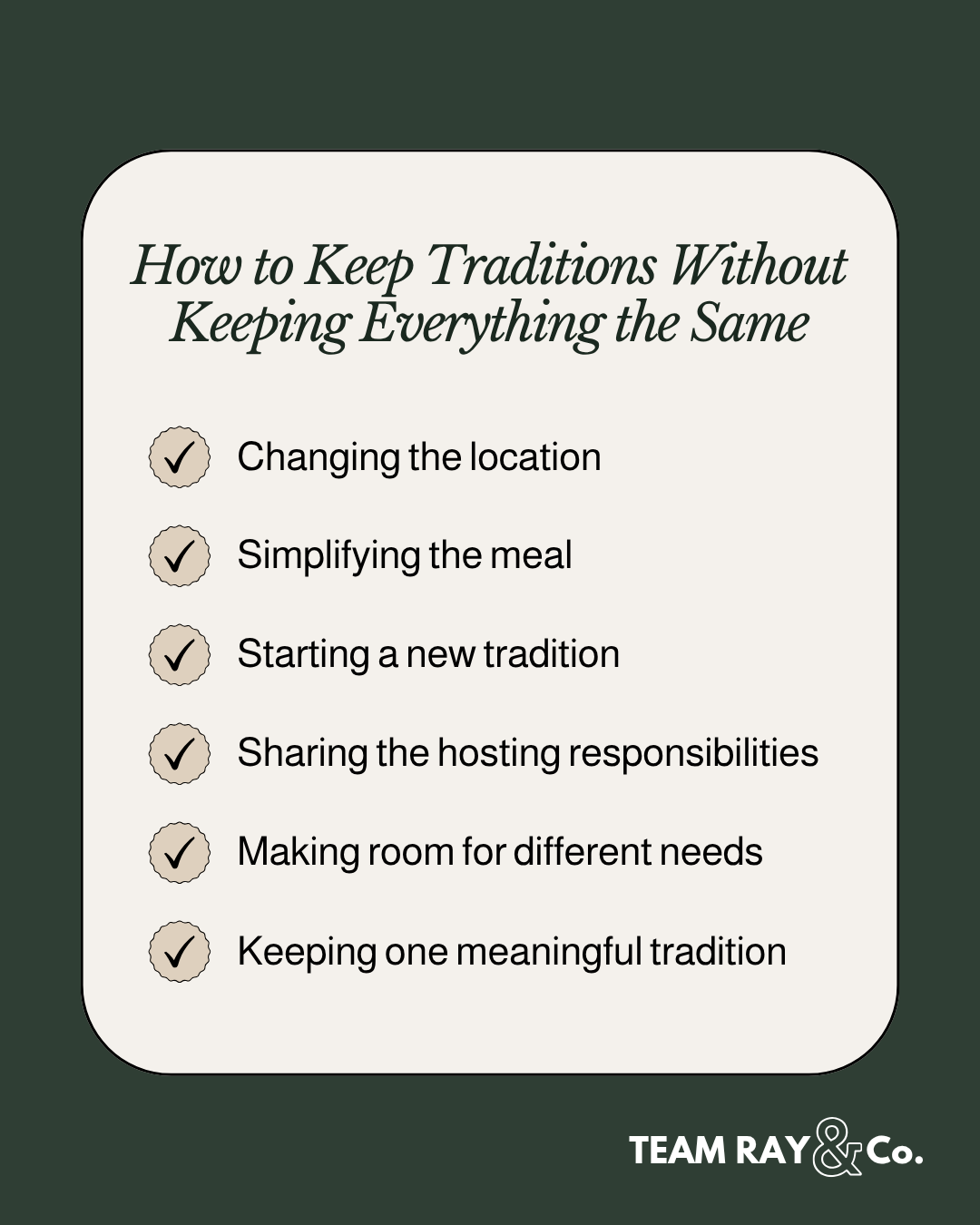 How to Keep Traditions Without Keeping Everything the Same graphics
