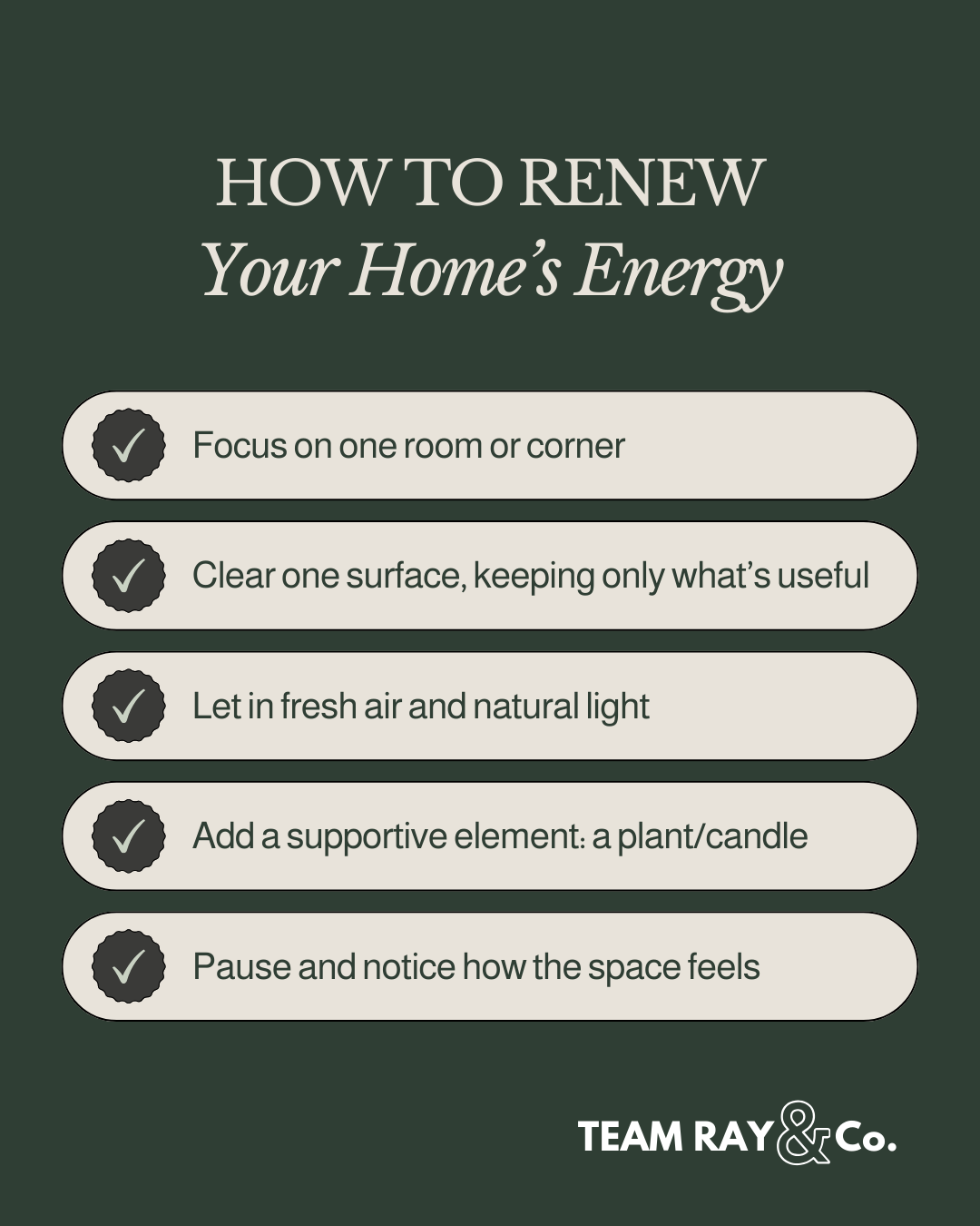 How to Renew Your Home’s Energy graphics