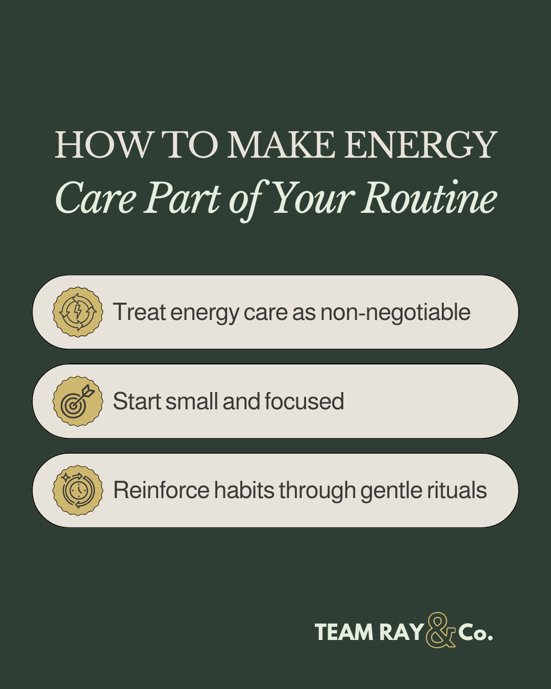 How to Make Energy Care Part of Your Routine graphics