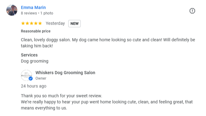 Whiskers Dog Grooming Salon work 3