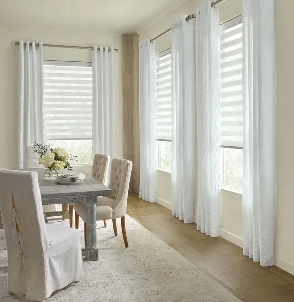 Hunter Douglas shade with PowerView motorization.