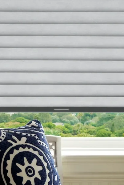 Hunter Douglas Shade with LiteRise (cordless lift).