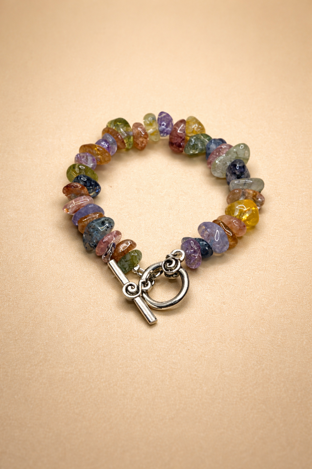 Multicolor Natural Stone Beaded Bracelet
