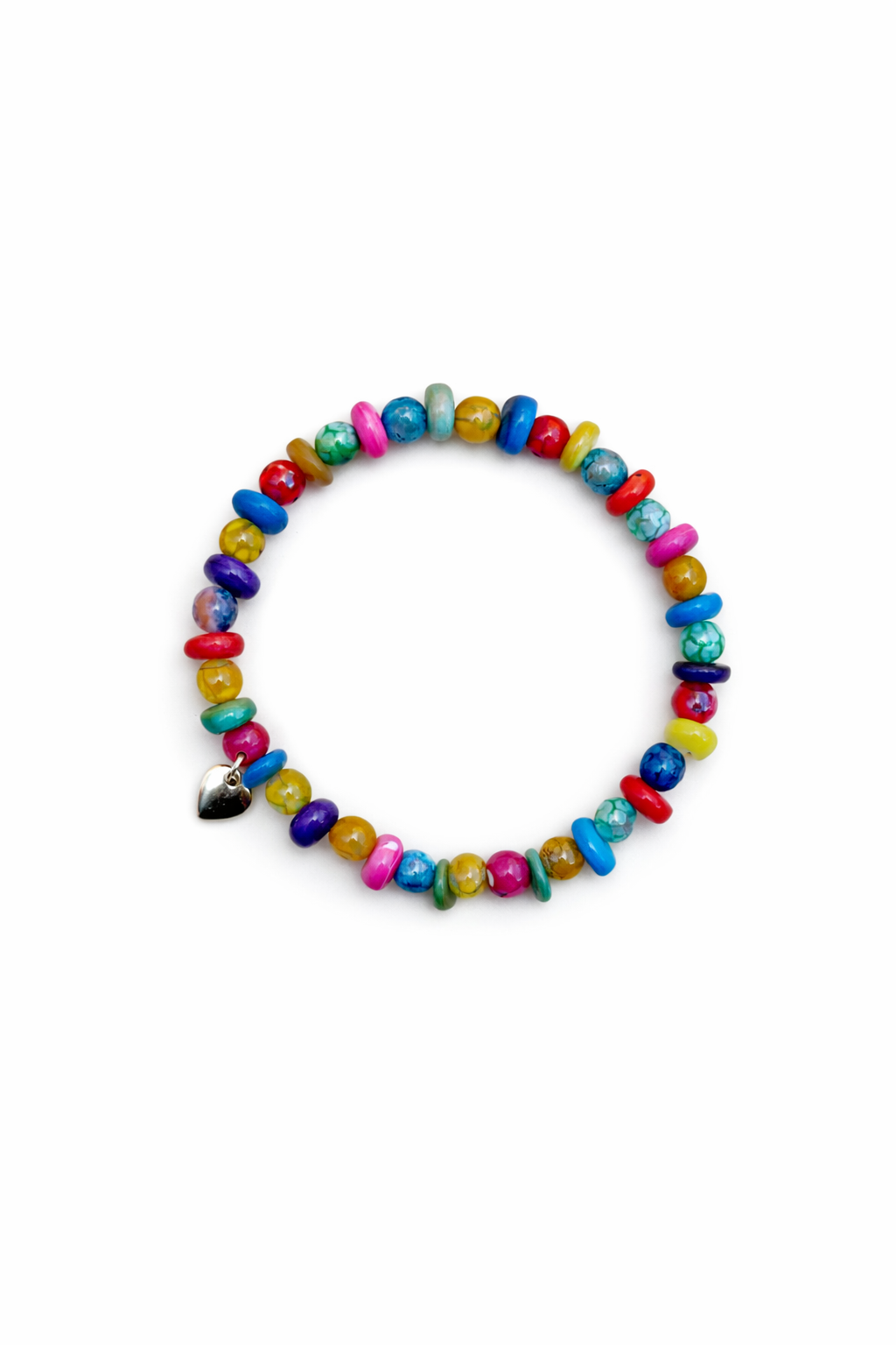 Vibrant Beaded Charm Bracelet