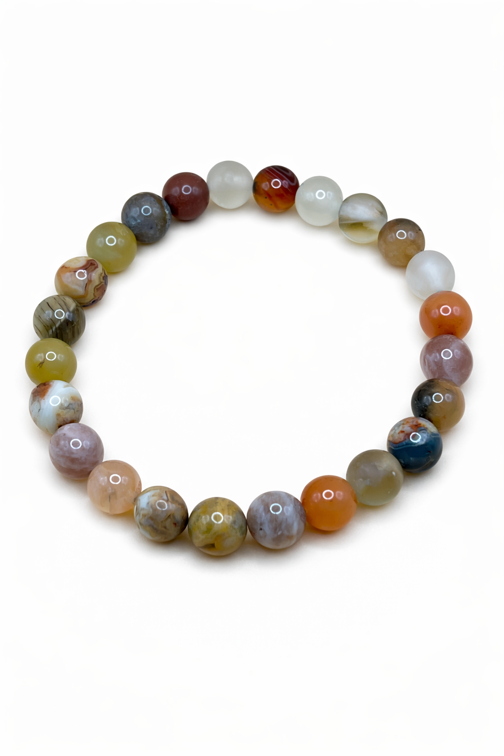 Vibrant Natural Stone Bead Bracelet