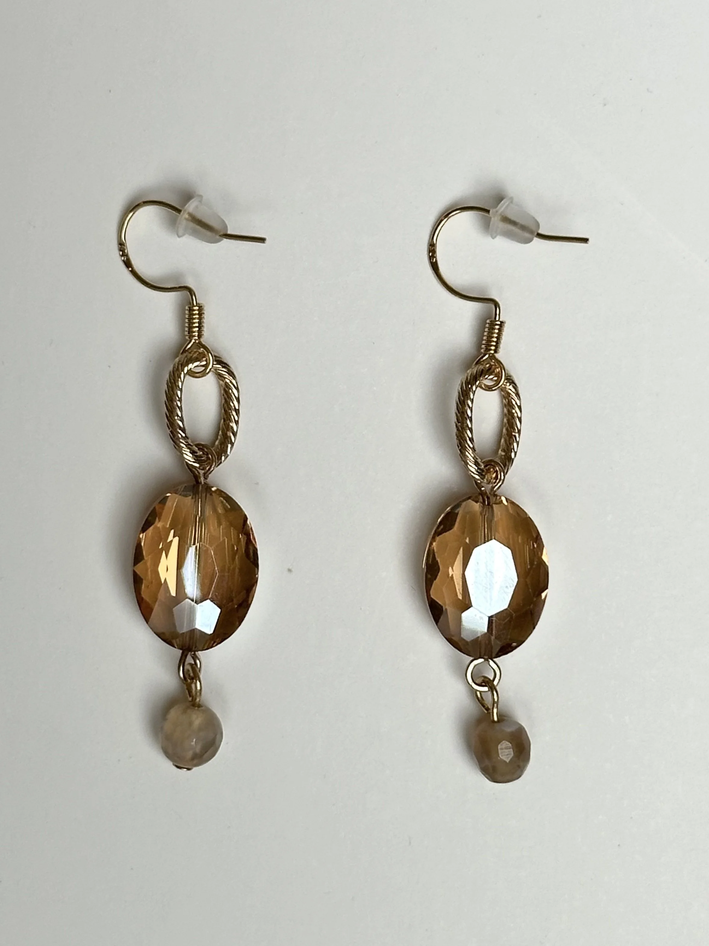 Gold-Plated Crystal Elegance Earrings
