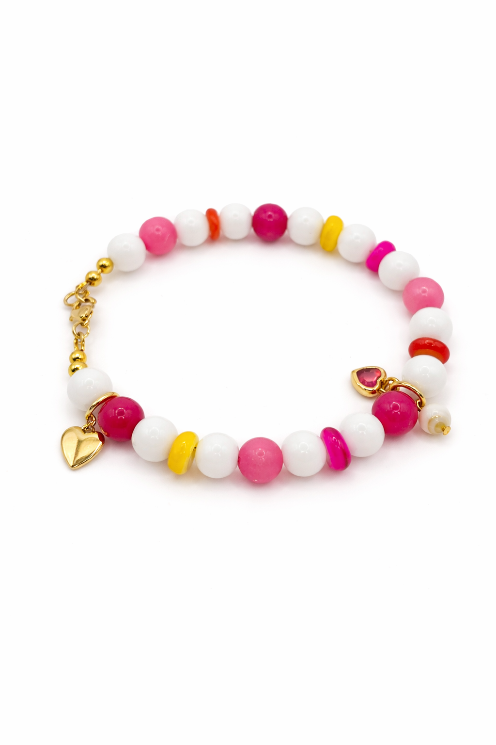 Vibrant Gemstone Charm Bracelet
