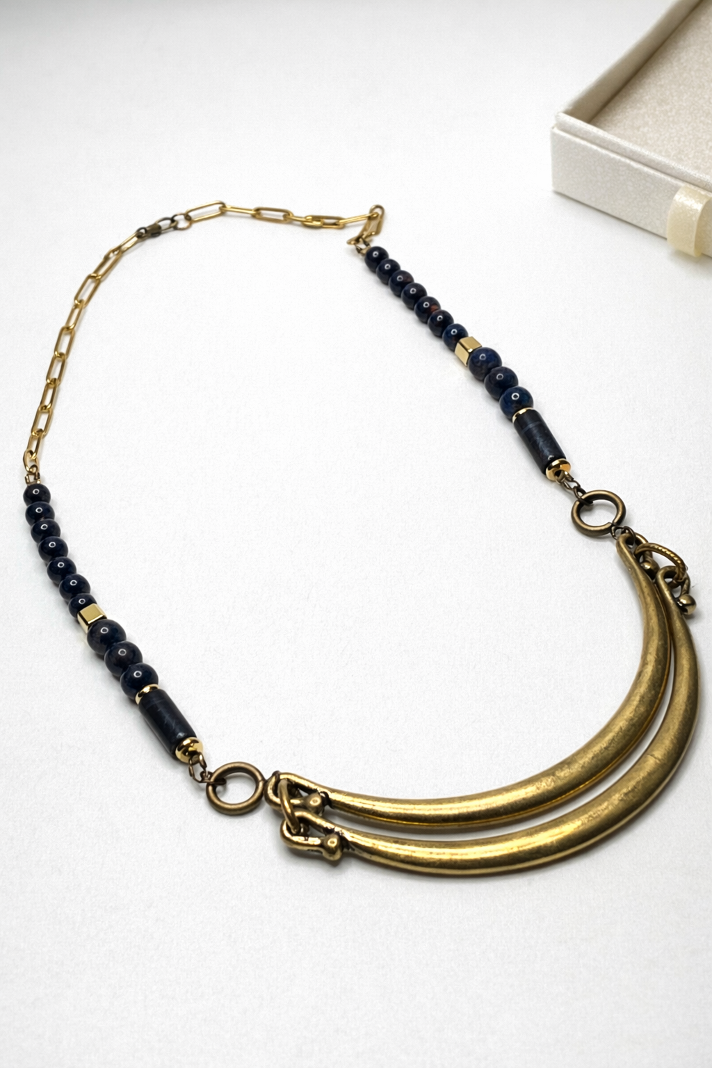 Crescent Harmony Beaded Necklace