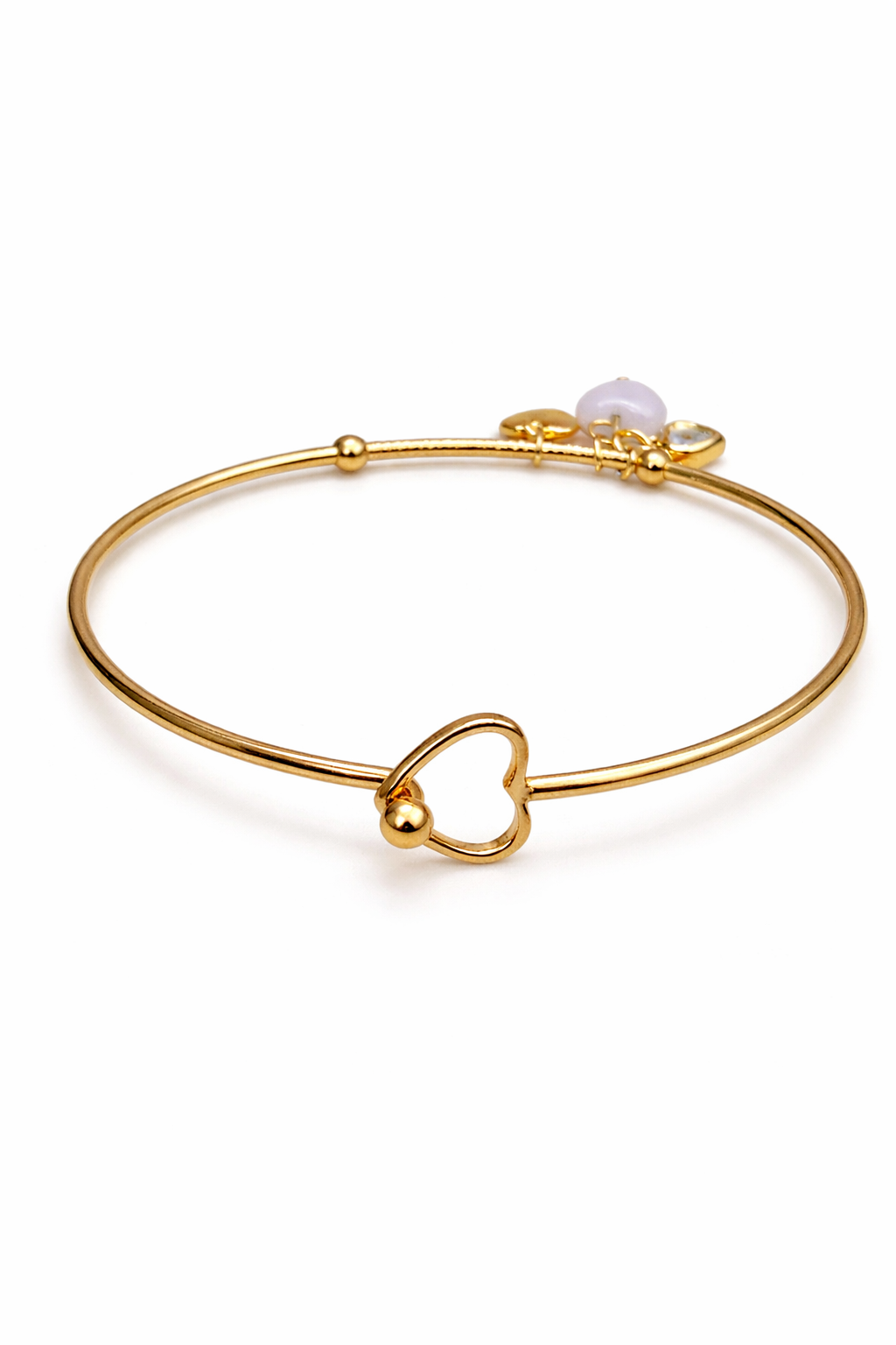18k Gold-Plated Open Heart Bracelet