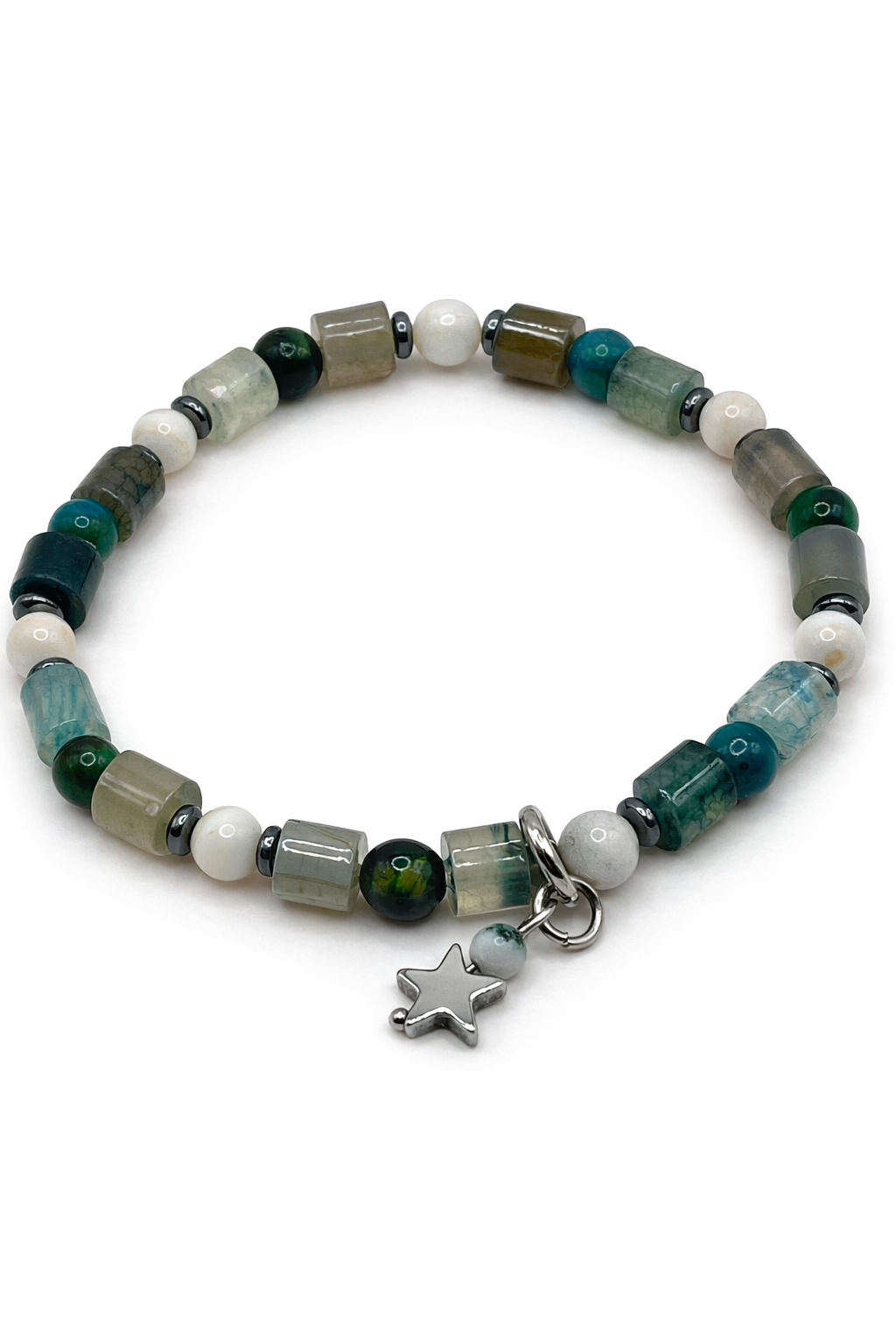 Star Charm Natural Stone Bracelet