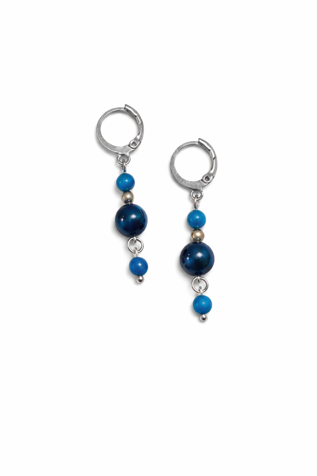Blue Serenity Beaded Earrings