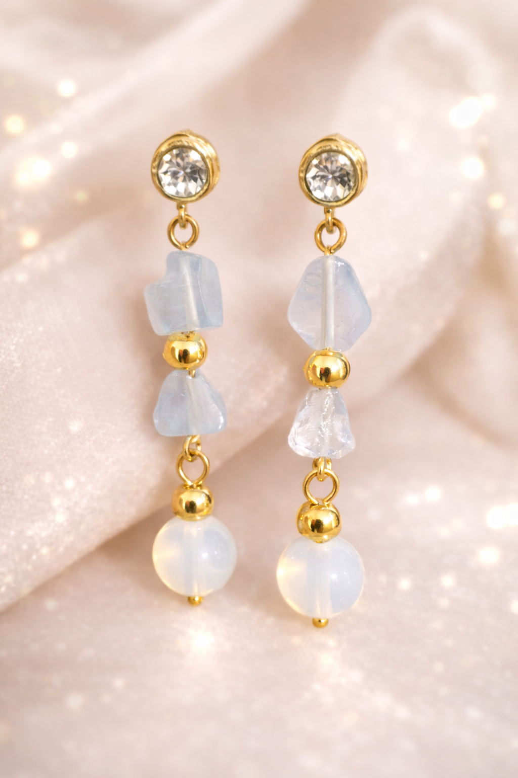 Elegant Aquamarine Drop Earrings