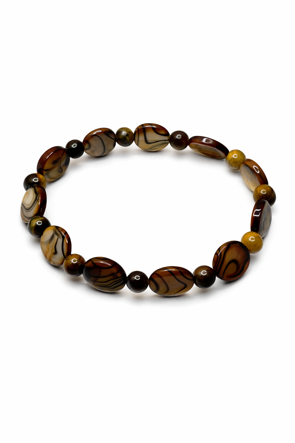 Natural Tiger Eye Beaded Bracelet