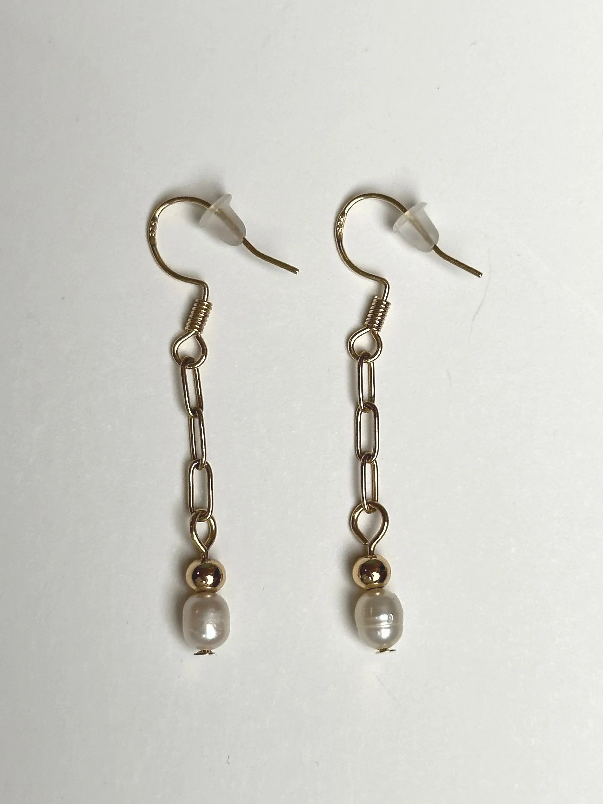 Timeless Gold Plated Pearl Earrings