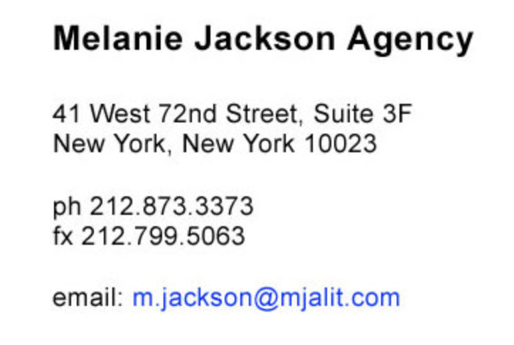For inquiries about Steve Erickson, contact the Melanie Jackson Agency