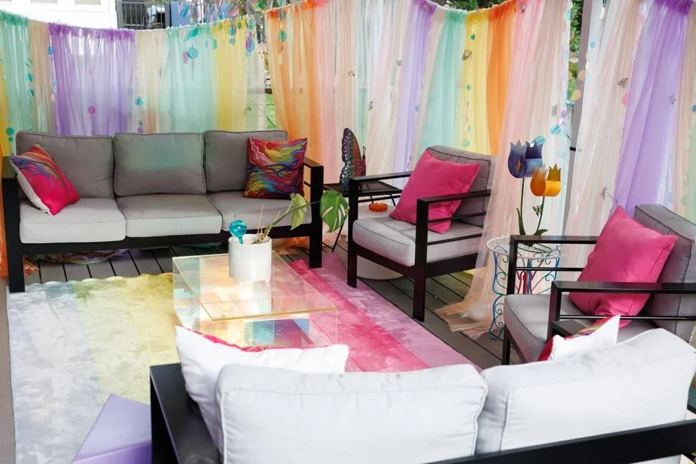 Cotton Candy Cabana deck by day