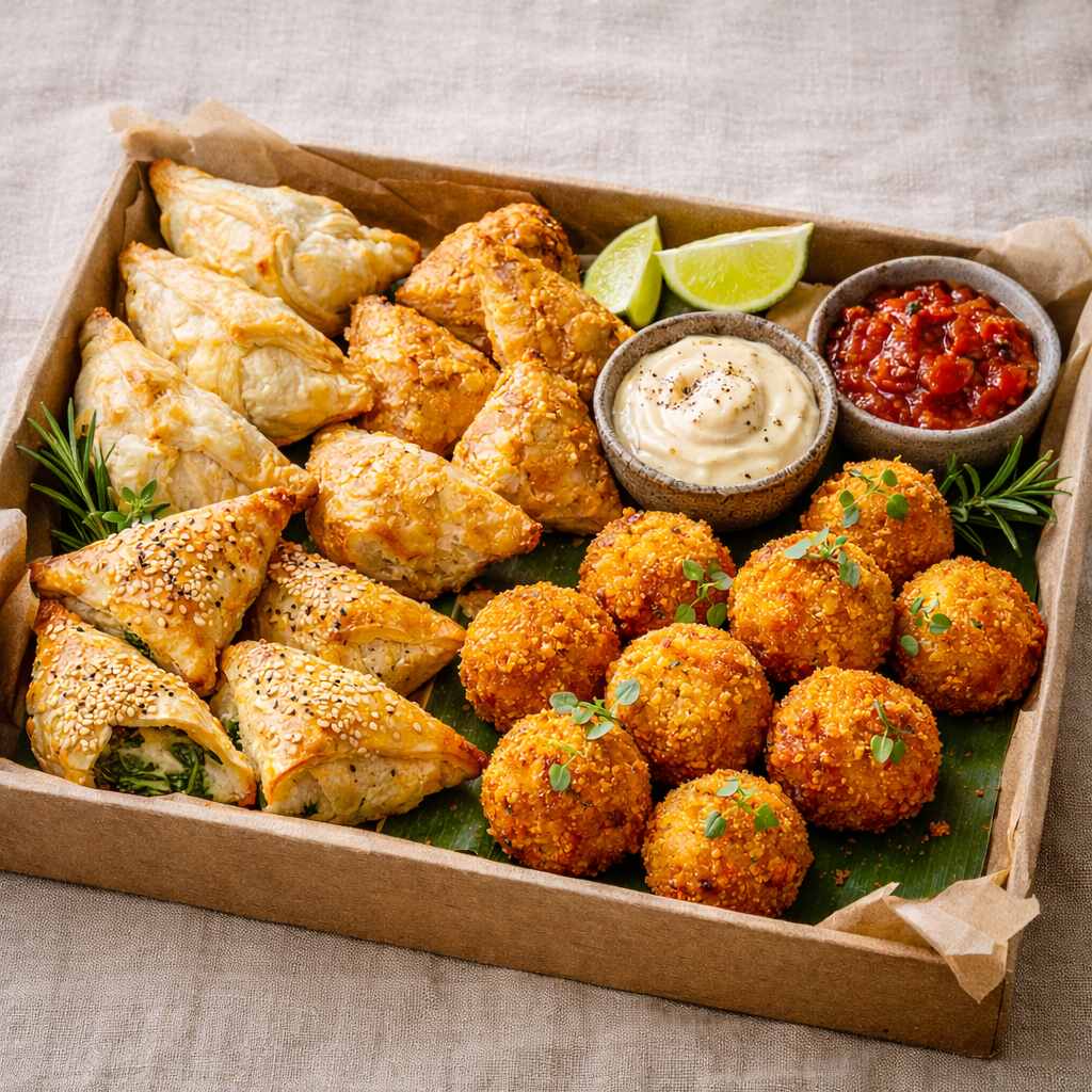 Assorted savoury pastry box Mana Kai by McGregor | Sydney Catering | Sydney Events | House Made |