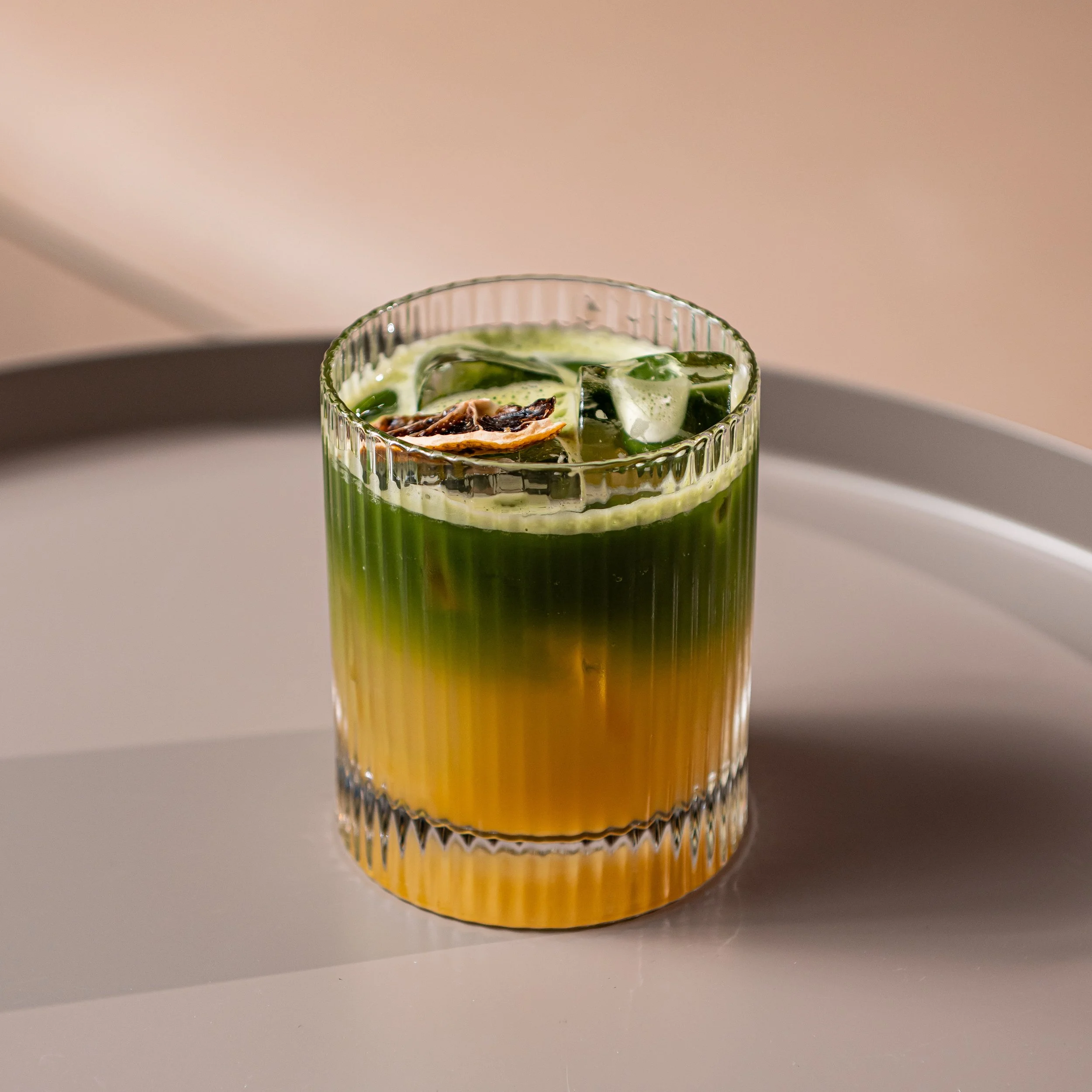 A Matcha High Note cocktail.